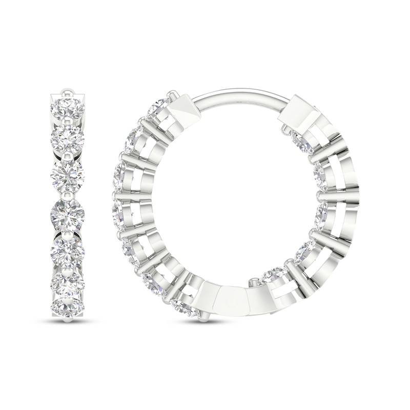 LabCreated Diamonds by KAY InsideOut Hoop Earrings 3/4 ct tw 14K
