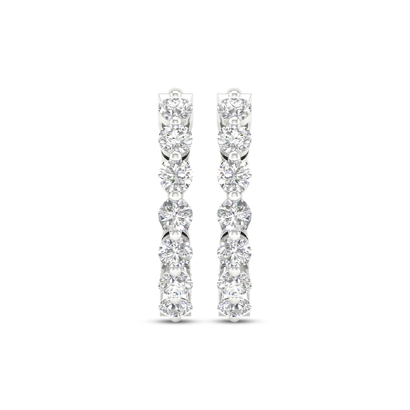 Lab-Created Diamonds by KAY Inside-Out Hoop Earrings 3/4 ct tw 14K White Gold