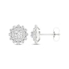 Lab-Created Diamonds by KAY Double Frame Stud Earrings 1 ct tw 14K White Gold