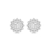 Lab-Created Diamonds by KAY Double Frame Stud Earrings 1 ct tw 14K White Gold