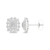 Lab-Created Diamonds by KAY Emerald-Cut Stud Earrings 1 ct tw 14K White Gold