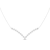 Lab-Created Diamonds by KAY Chevron Necklace 1/2 ct tw 14K White Gold 18”