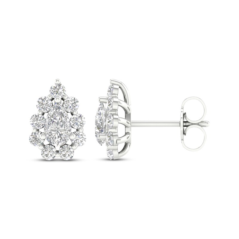 Main Image 1 of KAY Lab-Grown Diamonds Pear-Shaped Stud Earrings 1 ct tw 14K White Gold