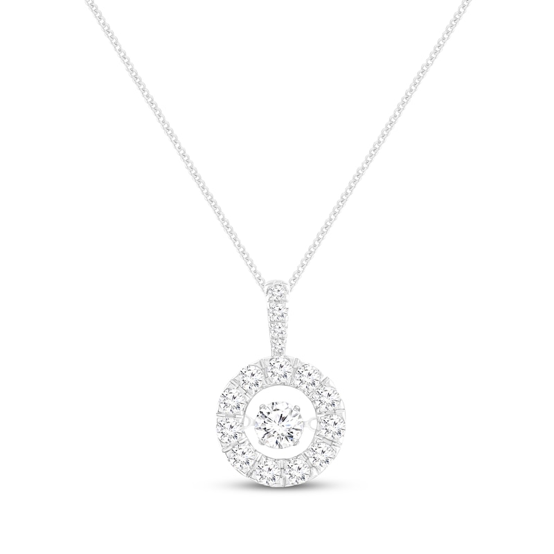 Unstoppable Love Lab-Created Diamond Circle Necklace 2 ct tw 14K White Gold 19”
