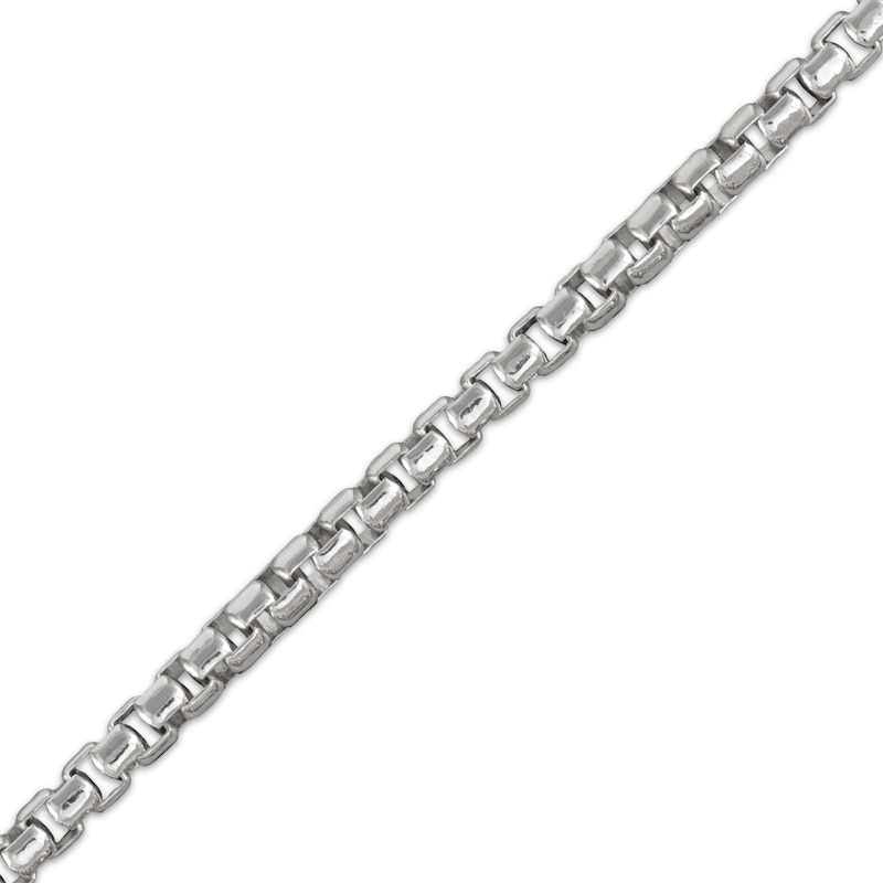 Main Image 2 of Diamond-Cut Box Chain Necklace 3mm Solid Sterling Silver 24&quot;