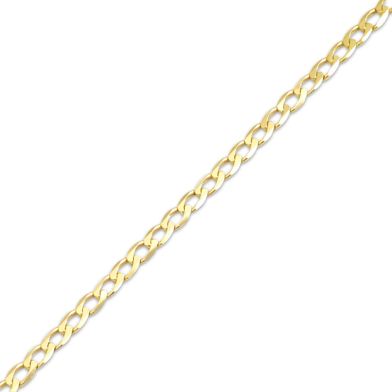 Main Image 2 of Curb Chain Necklace 2.95mm Solid 10K Yellow Gold 16”