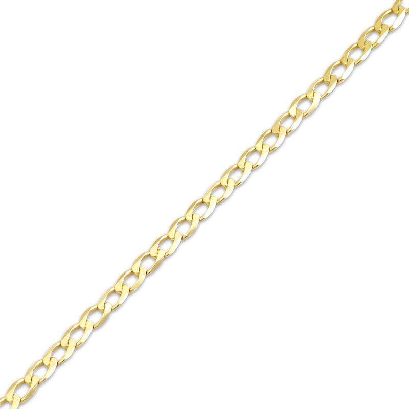 Solid Curb Chain Necklace 2.95mm 10K Yellow Gold 16”