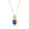Thumbnail Image 0 of Le Vian Blue Sapphire Necklace 1/4 ct tw Diamonds 14K Honey Gold 19"