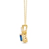 Thumbnail Image 1 of Le Vian Blue Sapphire Necklace 1/4 ct tw Diamonds 14K Honey Gold 19"