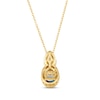 Thumbnail Image 2 of Le Vian Blue Sapphire Necklace 1/4 ct tw Diamonds 14K Honey Gold 19"