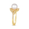 Thumbnail Image 1 of Le Vian Cultured Pearl Swirl Ring 1/3 ct tw Diamonds 14K Honey Gold