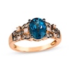 Thumbnail Image 0 of Le Vian Venetian Mosaic Blue Topaz & Diamond Ring 1/3 ct tw 14K Strawberry Gold