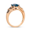 Thumbnail Image 2 of Le Vian Venetian Mosaic Blue Topaz & Diamond Ring 1/3 ct tw 14K Strawberry Gold