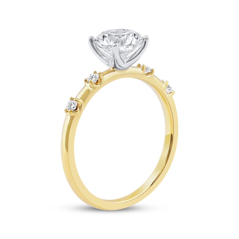 Main Image 2 of Now + Forever Lab-Grown Diamonds Round-Cut Engagement Ring 1-5/8 ct tw 14K Two-Tone Gold