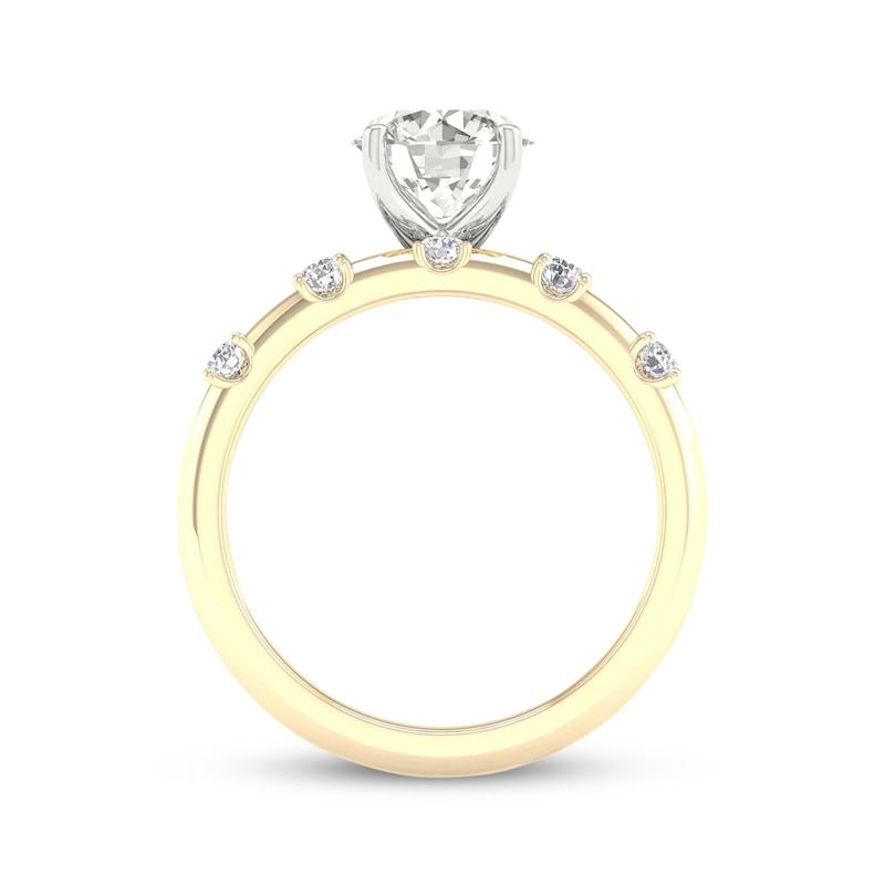 Main Image 3 of Now + Forever Lab-Grown Diamonds Round-Cut Engagement Ring 1-5/8 ct tw 14K Two-Tone Gold