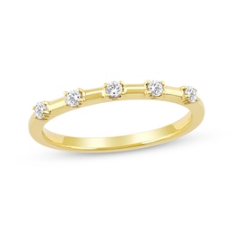 Now + Forever Lab-Grown Diamonds Wedding Band 1/6 ct tw 14K Yellow Gold