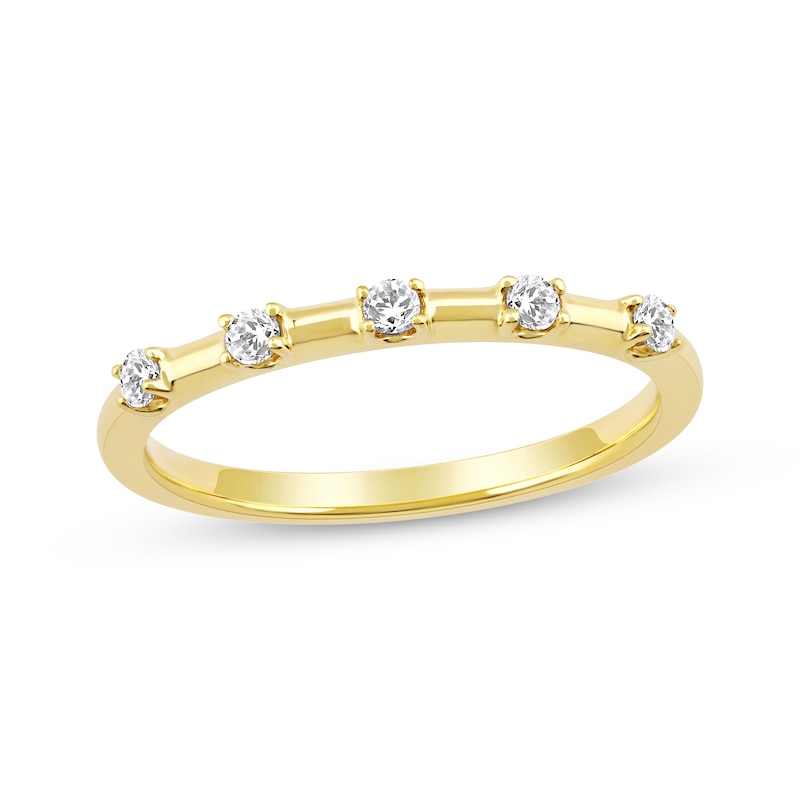 Main Image 1 of Now + Forever Lab-Grown Diamonds Wedding Band 1/6 ct tw 14K Yellow Gold