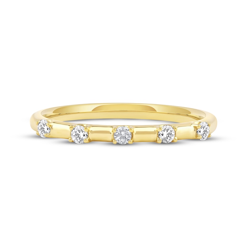 Main Image 3 of Now + Forever Lab-Grown Diamonds Wedding Band 1/6 ct tw 14K Yellow Gold