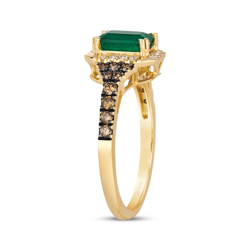 Le Vian Emerald & Diamond Ring 1/3 ct tw 14K Honey Gold