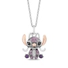 Thumbnail Image 0 of Disney Treasures Lilo & Stitch "Angel" Amethyst, Pink Sapphire & Diamond Necklace Sterling Silver & 10K Rose Gold 19"