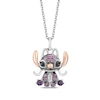 Thumbnail Image 1 of Disney Treasures Lilo & Stitch &quot;Angel&quot; Amethyst, Pink Sapphire & Diamond Necklace Sterling Silver & 10K Rose Gold 19&quot;