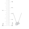 Thumbnail Image 3 of Toi et Moi Emerald-Cut & Pear-Shaped Necklace 1 ct tw 14K White Gold 18"