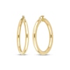 Thumbnail Image 1 of Polished Round Tube Hoop Earrings 10K Yellow Gold 30mm
