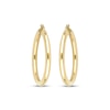 Thumbnail Image 2 of Polished Round Tube Hoop Earrings 10K Yellow Gold 30mm