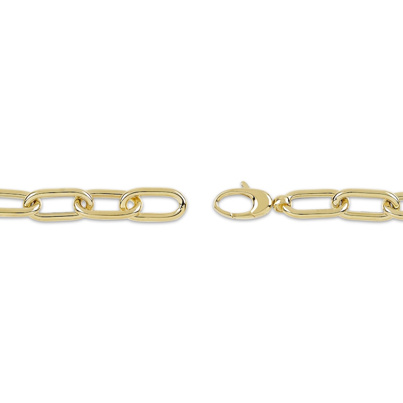 Main Image 4 of Paperclip Chain Necklace Hollow 10K Yellow Gold 18&quot;