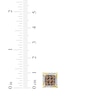 Thumbnail Image 3 of Men's Brown & White Multi-Diamond Square Stud Earrings 1/4 ct tw 10K Yellow Gold