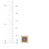 Thumbnail Image 4 of Men's Brown & White Multi-Diamond Square Stud Earrings 1/4 ct tw 10K Yellow Gold