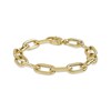 Thumbnail Image 2 of Paperclip Chain Bracelet Hollow 10K Yellow Gold 7.5&quot;