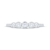 Thumbnail Image 3 of Now + Forever Bezel-Set Diamond Five-Stone Anniversary Ring 1/3 ct tw 14K White Gold