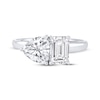Thumbnail Image 3 of Toi et Moi Trillion & Emerald-Cut Lab-Grown diamond Engagement Ring 2 ct tw 14K White Gold