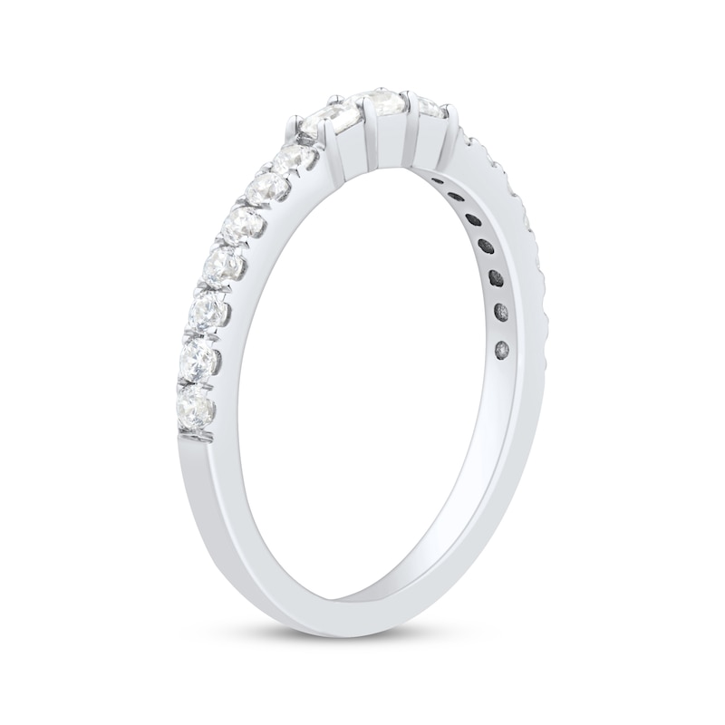 Main Image 2 of Now + Forever Emerald-Cut Diamond Anniversary Ring 1/2 ct tw 14K White Gold