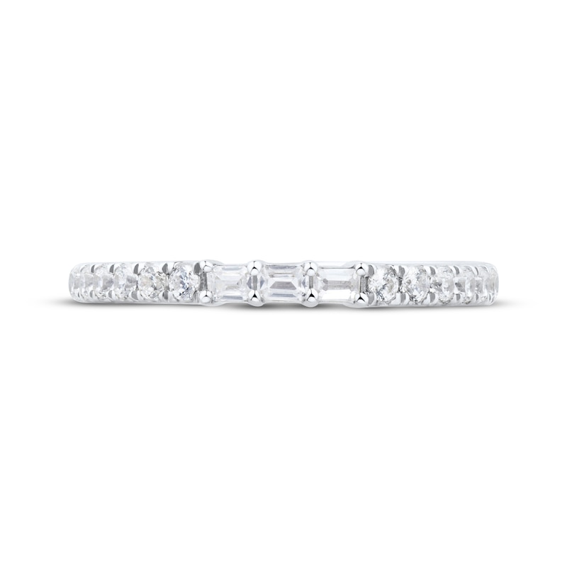 Main Image 3 of Now + Forever Emerald-Cut Diamond Anniversary Ring 1/2 ct tw 14K White Gold