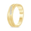 Thumbnail Image 2 of Now + Forever Men's Diamond Five-Stone Wedding Band 1/6 ct tw 10K Yellow Gold