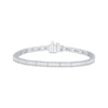 Thumbnail Image 0 of Lab-Created Diamonds by KAY Baguette-Cut Diamond Link Bracelet 1-1/2 ct tw 10K White Gold 7"