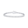 Thumbnail Image 1 of KAY Lab-Grown Diamonds Baguette-Cut Diamond Link Bracelet 1-1/2 ct tw 10K White Gold 7&quot;