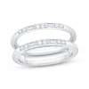Thumbnail Image 1 of Now + Forever Baguette & Round-Cut Diamond Enhancer Ring 1/4 ct tw 14K White Gold