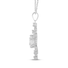 Thumbnail Image 2 of White Lab-Created Sapphire Snowflake Necklace Sterling Silver 18"