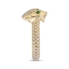 Thumbnail Image 2 of Italian Brilliance Diamond-Cut Panther Head Ring 14K Two-Tone Gold