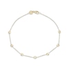Thumbnail Image 1 of Italian Brilliance Diamond-Cut Cube Bead Station Bracelet 14K Yellow Gold 7.5"
