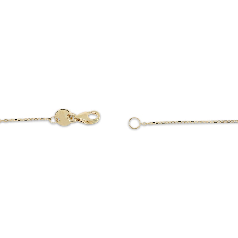 Main Image 3 of Italian Brilliance Diamond-Cut Cube Bead Station Bracelet 14K Yellow Gold 7.5"