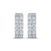 Thumbnail Image 2 of KAY Lab-Grown Diamonds Two-Row Pavé Huggie Hoop Earrings 2 ct tw 10K White Gold