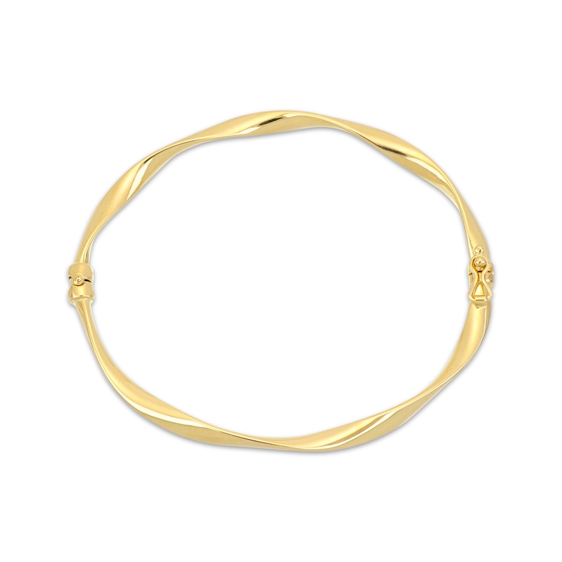 Main Image 3 of Twist Bangle Bracelet Hollow 10K Yellow Gold