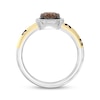 Thumbnail Image 2 of Disney Treasures The Lion King Oval-Cut Smoky Quartz & Diamond Ring 1/8 ct tw Sterling Silver & 10K Yellow Gold