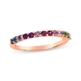 Le Vian Multi-Gemstone Rainbow Ring 14K Strawberry Gold
