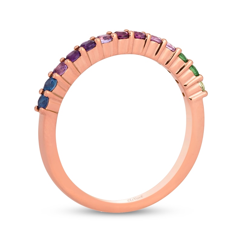 Main Image 2 of Le Vian Multi-Gemstone Rainbow Ring 14K Strawberry Gold