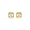 Thumbnail Image 2 of Diamond Solitaire Cushion-Shaped Frame Stud Earrings 1/3 ct tw 10K Yellow Gold (I/I2)